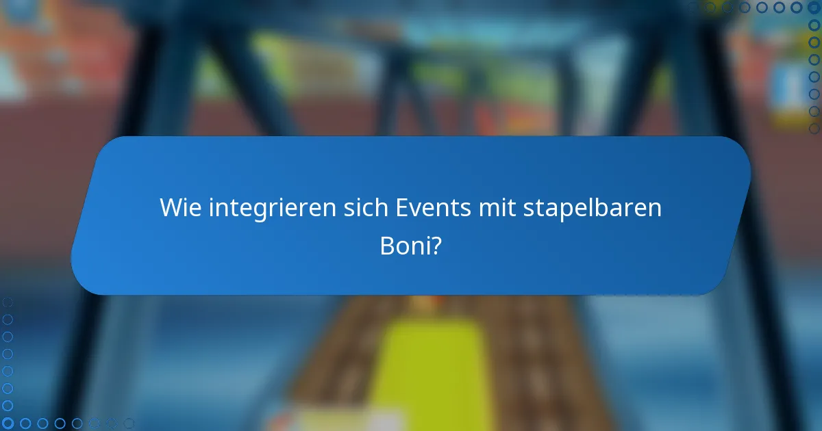 Wie integrieren sich Events mit stapelbaren Boni?